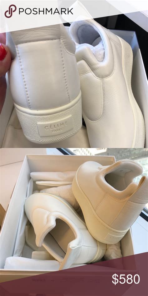 celine white pull on sneakers|celine shoe sizes.